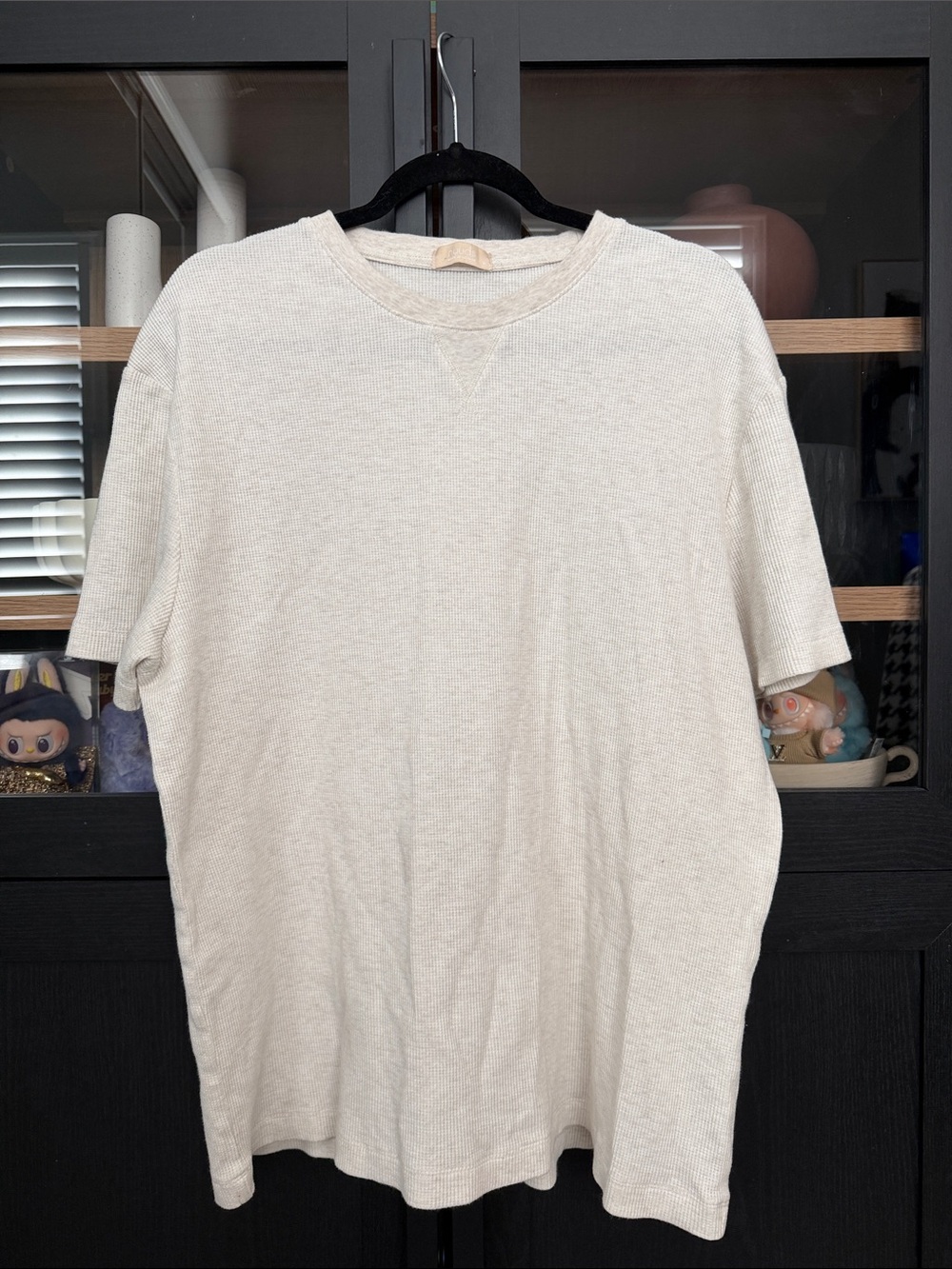 nuuds performance waffle tee in heather bone